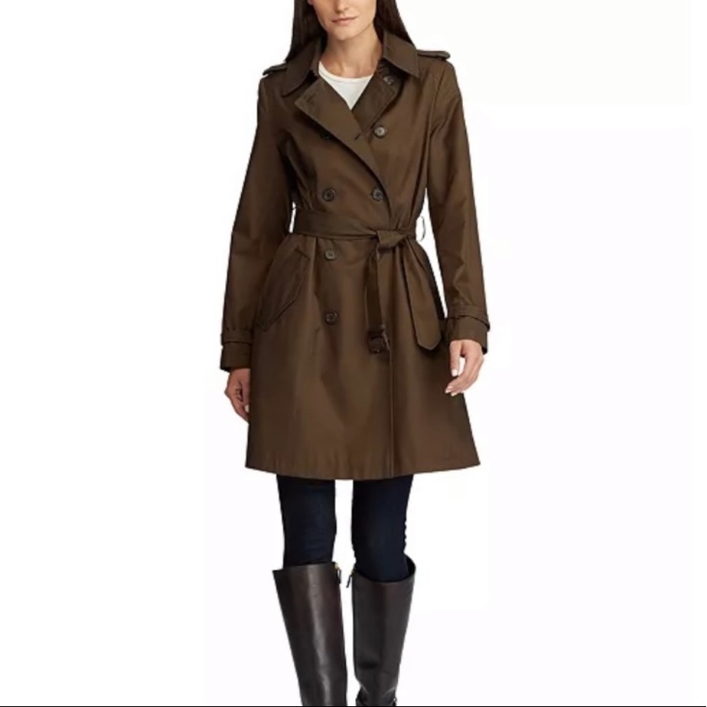 Lauren Ralph Lauren Belted Water
Resistant Trench Coat, Created